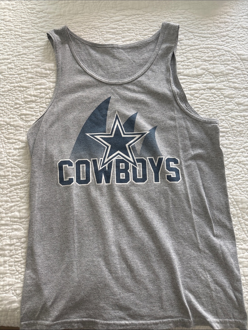 Kids Grey Cowboys Tank Top - Official Team Design